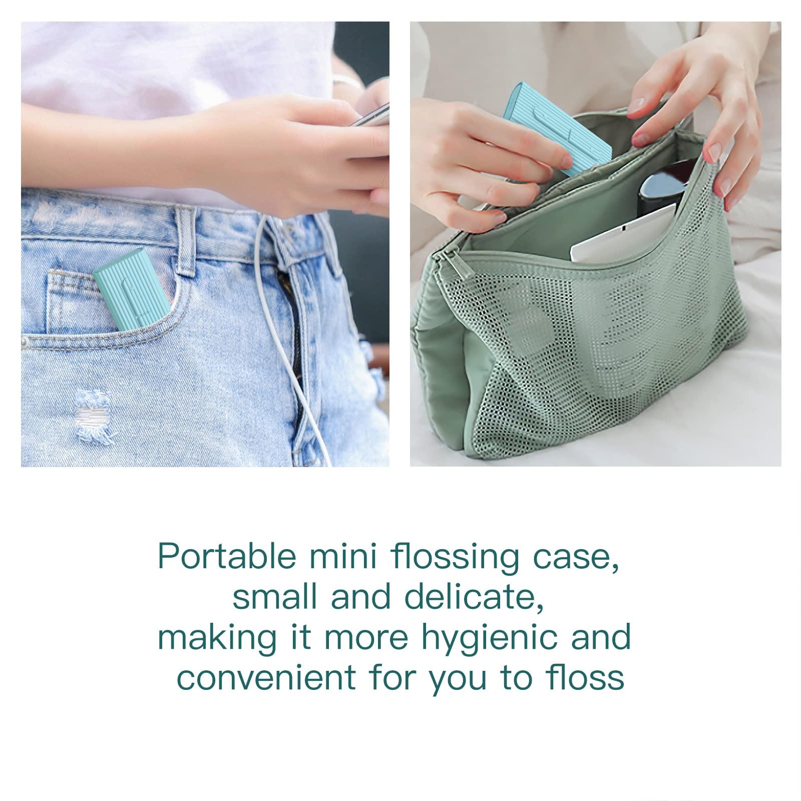 LIAMOSS Ultra-Small Dental Floss Picks 2 Dispenser,Shred Resistant Flosser,120 Count Floss Sticks,Best Denal Tools for Oral Care,for Anywhere