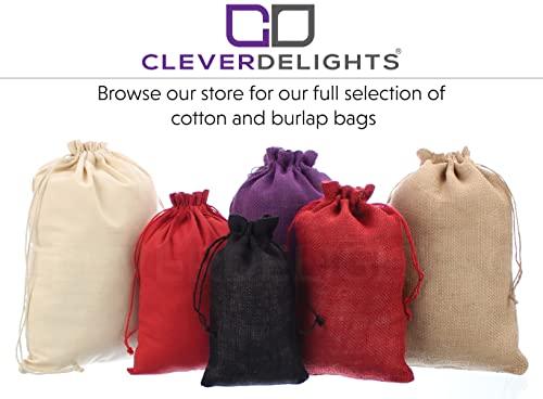 CleverDelights CleverDelights 8\" x 12\" Burlap Bags - 25 Pack - 8x12 Inch Jute Burlap Drawstring Sacks