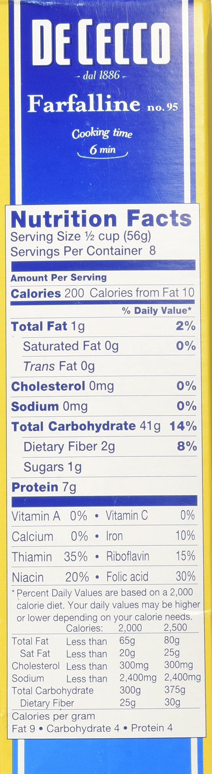 De Cecco De Cecco Semolina Pasta, Farfalline No.95, 1 LB (Pack of 4)