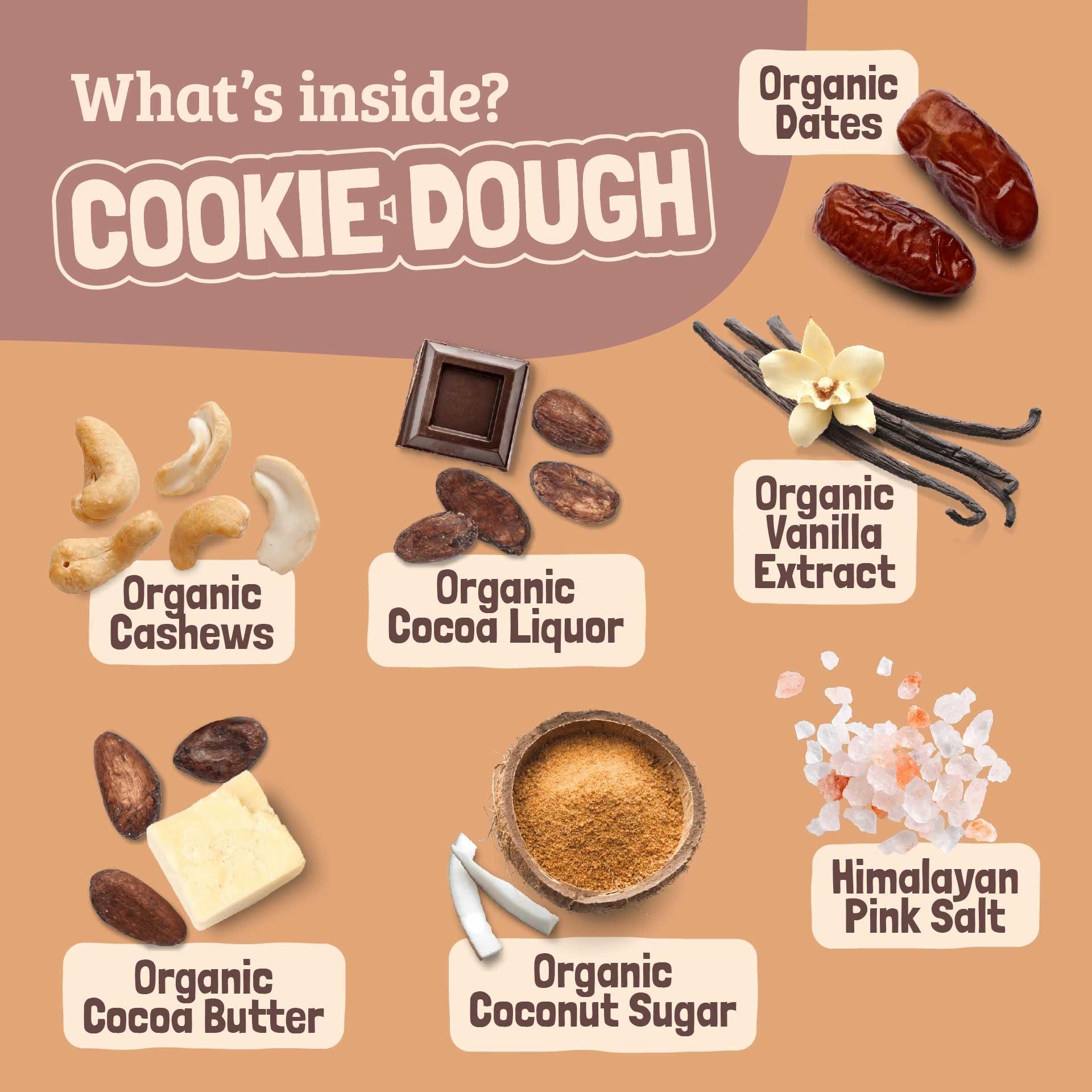 Skout Organic Skout Organic Cookie Dough Kids Snack Bars (18 Pack) | Organic Kids Snack Bars | School Snacks & Lunch Snacks | Vegan & Paleo | Gluten, Dairy, Grain, Peanut Free