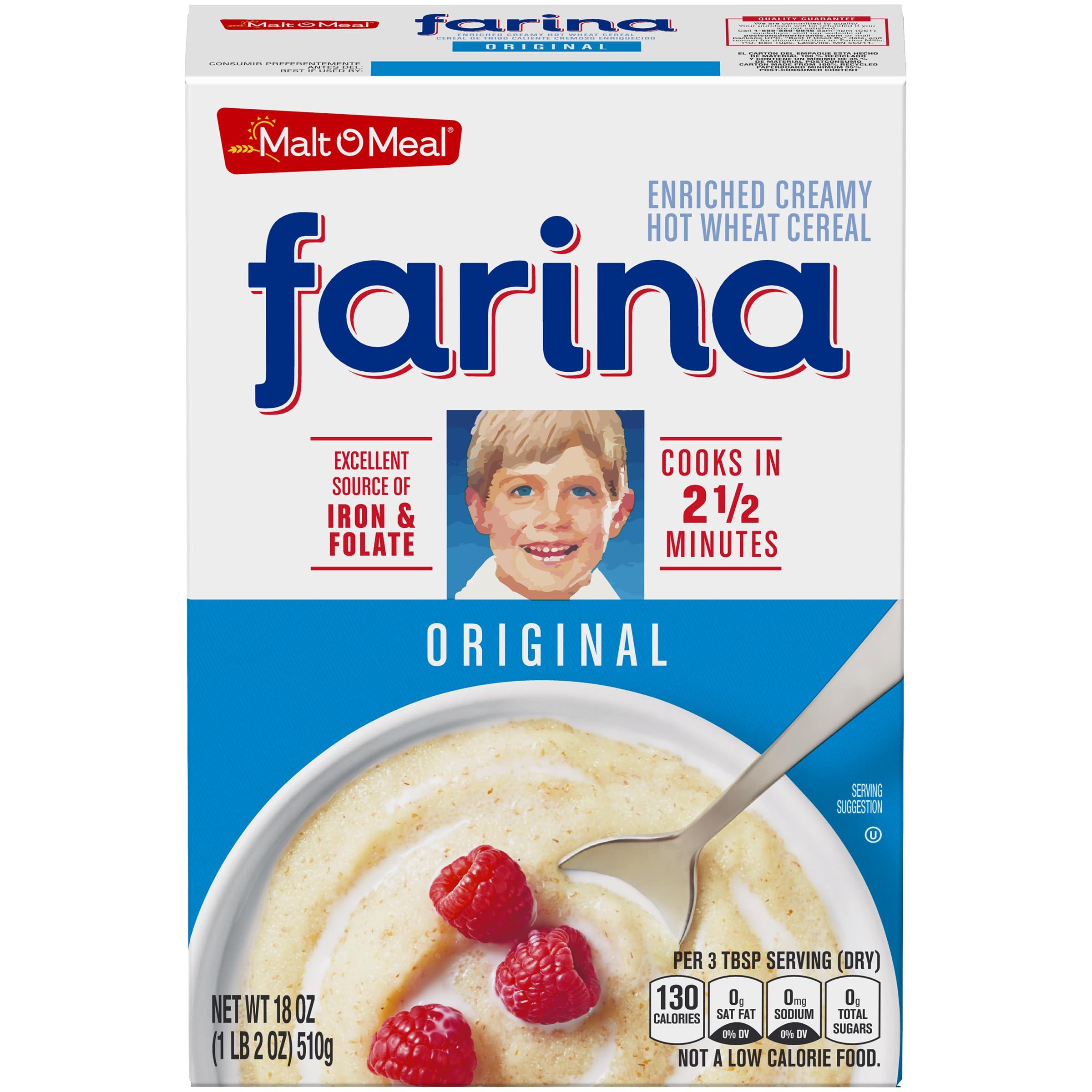 Malt-O-Meal Malt-O-Meal Farina, Original Farina Breakfast Cereal, Quick Cooking, 18 Ounce 1 count