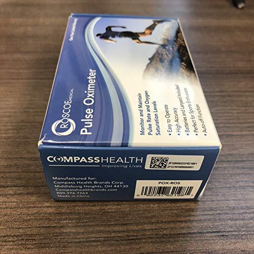 Roscoe Medical Roscoe Medical Finger Pulse Oximeter Oxygen Saturation Monitor - Pulse Ox Fingertip o2 Monitor for Pediatric and Adult - Sports and Aviation Use Only (Pack of 2)