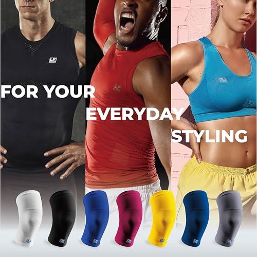 LP SUPPORT LP 647 Knee Brace For Arthritis Pain, Knee Pain Relief, Injury Recovery - Knee Sleeve For Weightlifting, Basketball, Hiking, Biking, Running, For Men Women (Blue, S, 1pcs)