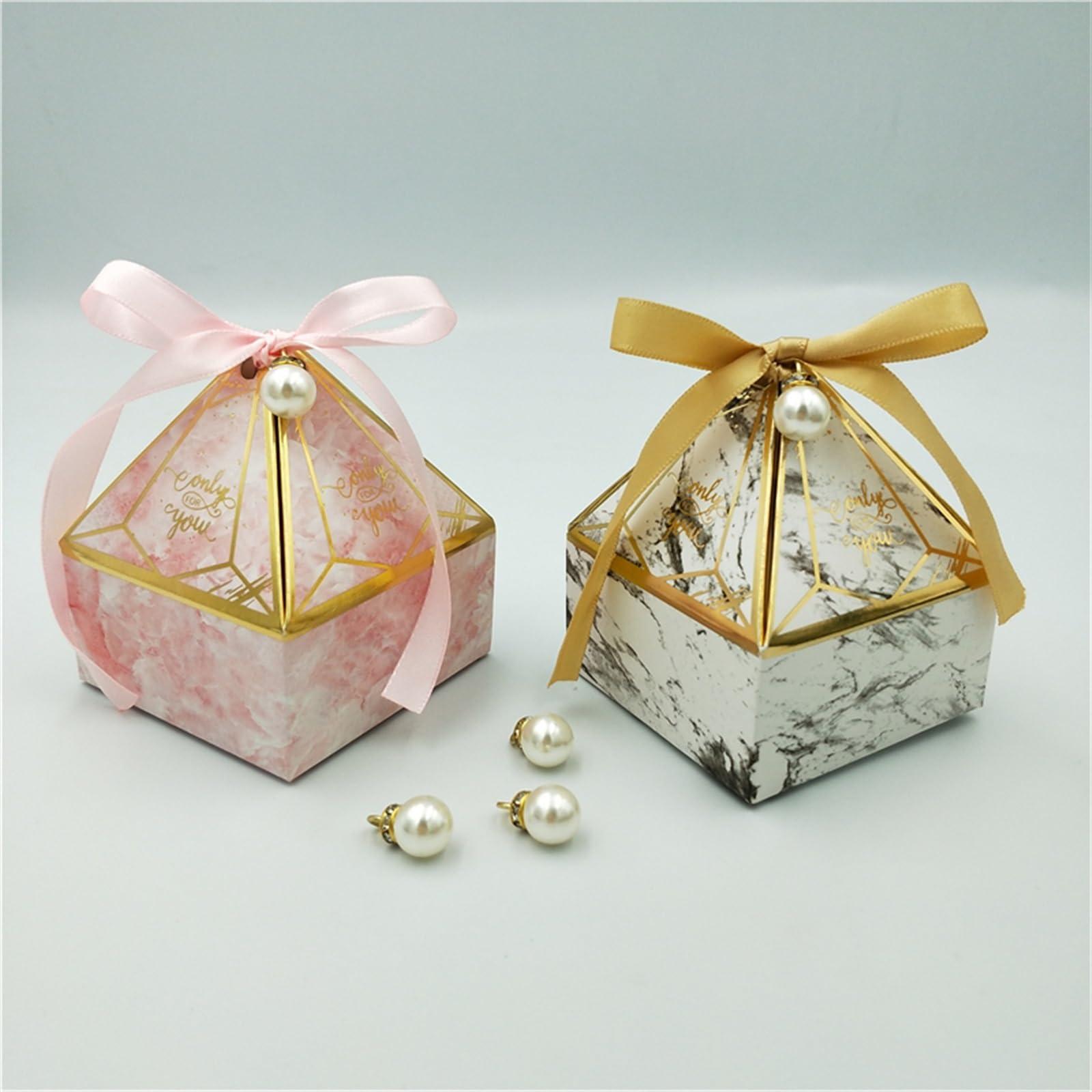 HMLTD Christmas Gifts Boxes Surprise Gift Box Gift Box Wedding Supplies Party Candy Box Baby Shower Paper Chocolate Boxes New Prismatic Creative Bronzing Packaging Boxes Gift Boxes for Presents, Shirt, Robe