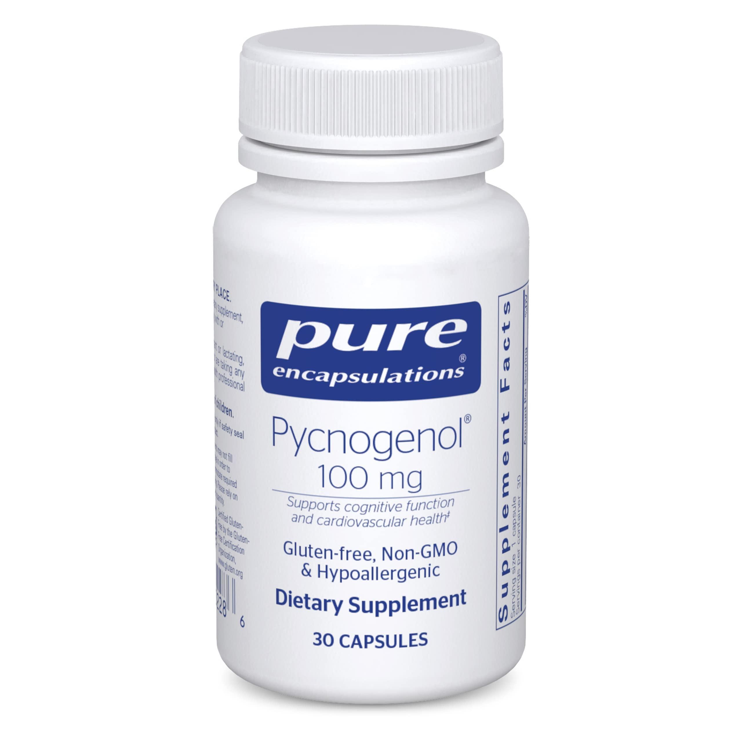 Pure Encapsulations Pure Encapsulations Pycnogenol 100 mg | Hypoallergenic Supplement to Promote Vascular Health and Provide Antioxidant Support | 30 Capsules