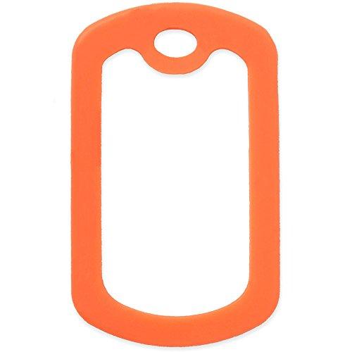 Goods For Giving Custom 2 Pack - Diabetic Medical Alert ID Necklaces with Pink Hot Custom Tags, Orange Silencers, and 30'' USA Chains