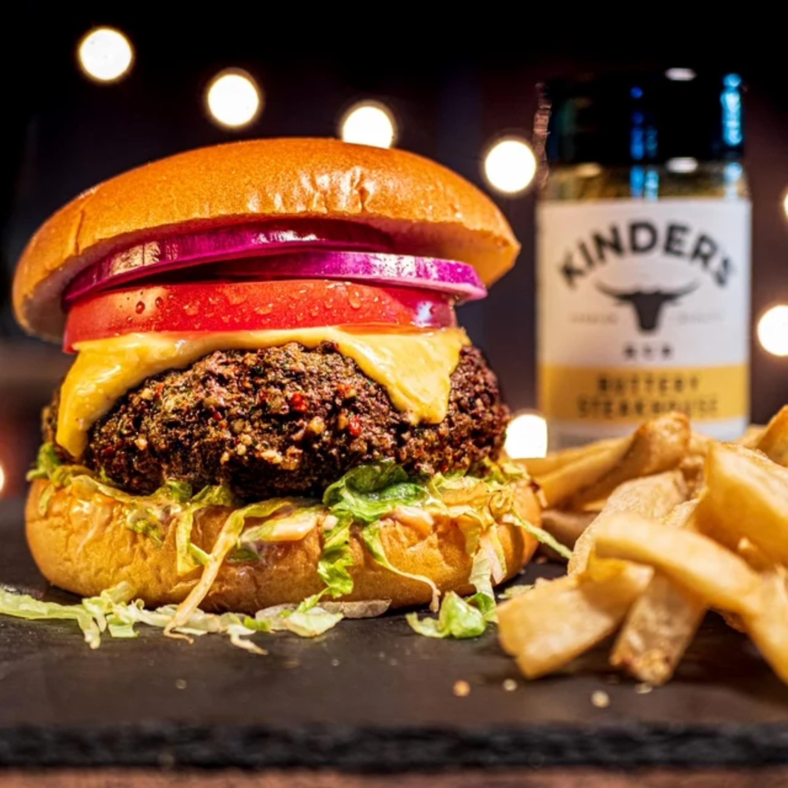 AMCIENT Kinders Seasoning Variety Pack - The Blend, Woodfired Garlic, Buttery Steakhouse, Buttery Garlic And Herb, Caramelized Onion Butter Bundled With Food Pouch And Microfiber Wash Cloth By AMCIENT.