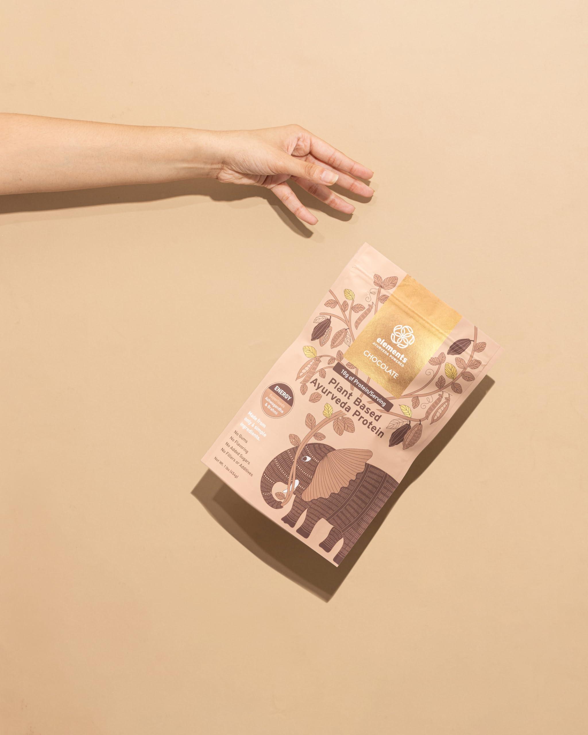 Elements Truffles Elements Plant Based Vegan Chocolate Protein Powder - Meal Replacement Shake Made from Pure Organic Yellow Peas & Raw Cacao - Keto, Dairy Free, Soy Free, Paleo, and Non-GMO - 1lb - 14 Servings