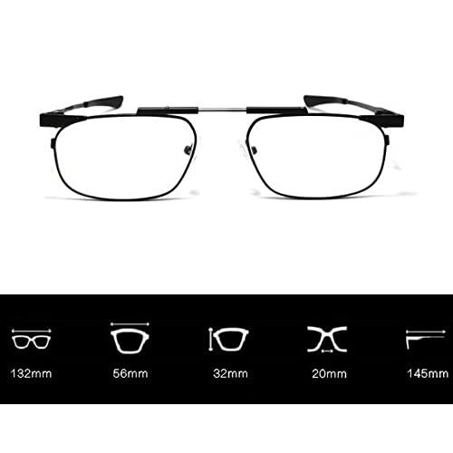 LKP LKP Presbyopia Glasses, Adjustable Reading Glasses Metal Frame Readers for Unisex Reading Eyeglasses Diopter +2.50 (Color : Silver, Size : +1.50)