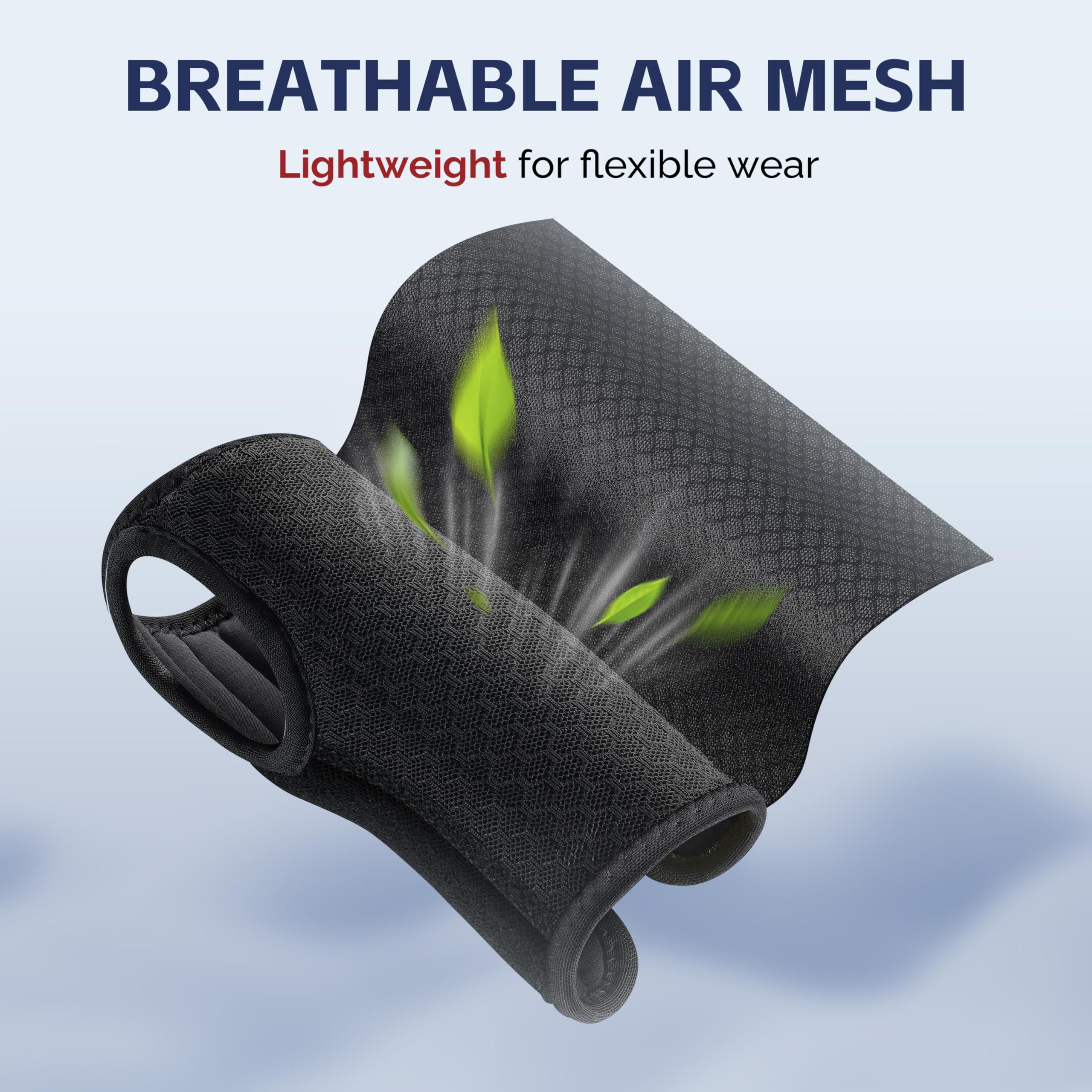 FEATOL FEATOL 2 Pack Carpal Tunnel Wrist Brace For Work With Wrist Splint, Adjustable Wrist Guard Daytime Support For Women Men, Pain Relief For Pregnancy, Typing, Arthritis, Tendonitis, Right Hand Left Hand, Large