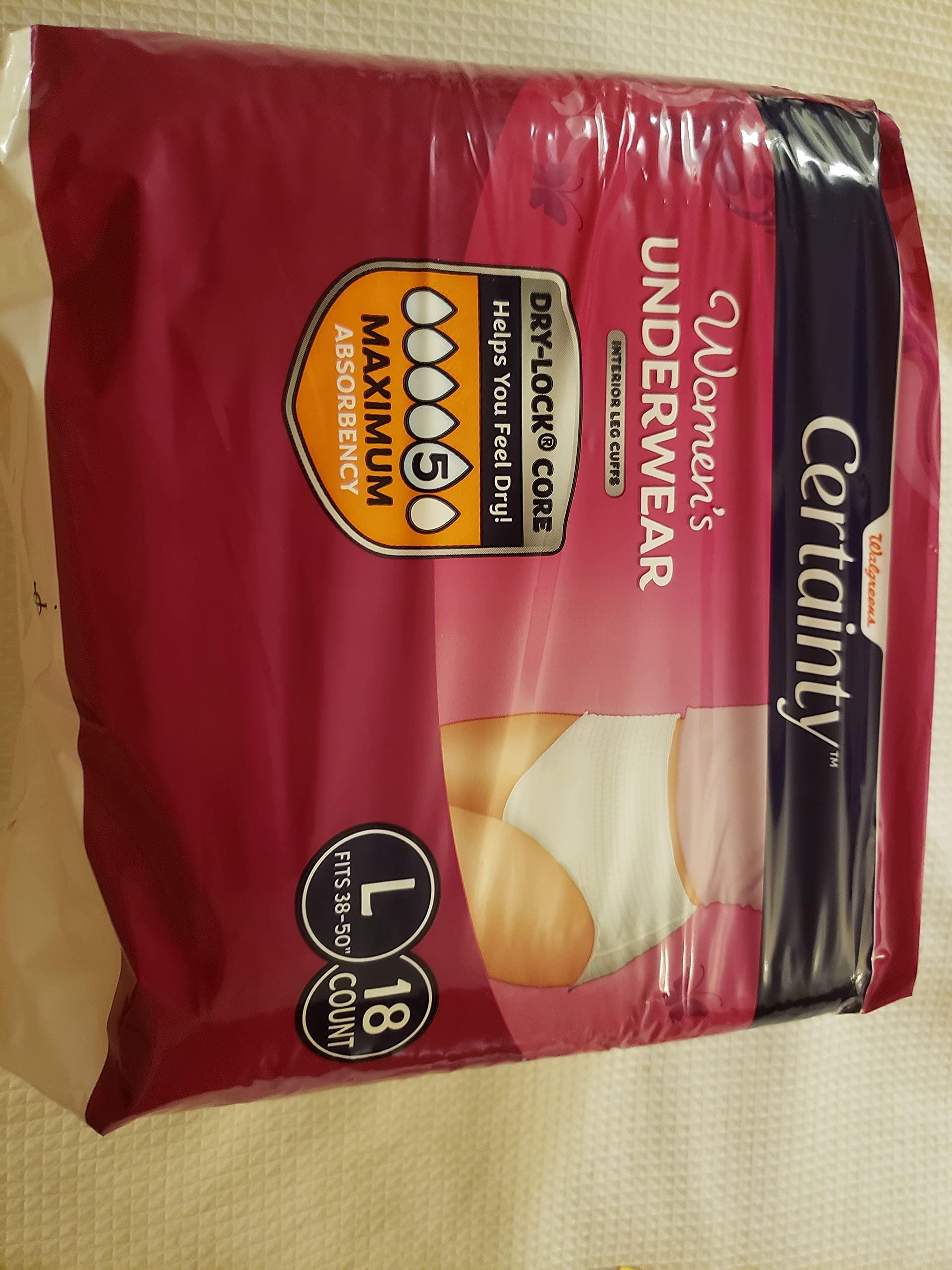 Certainty Walgreens Certainty Women's Underwear, Maximum Absorbency, Large 18 ea (1)