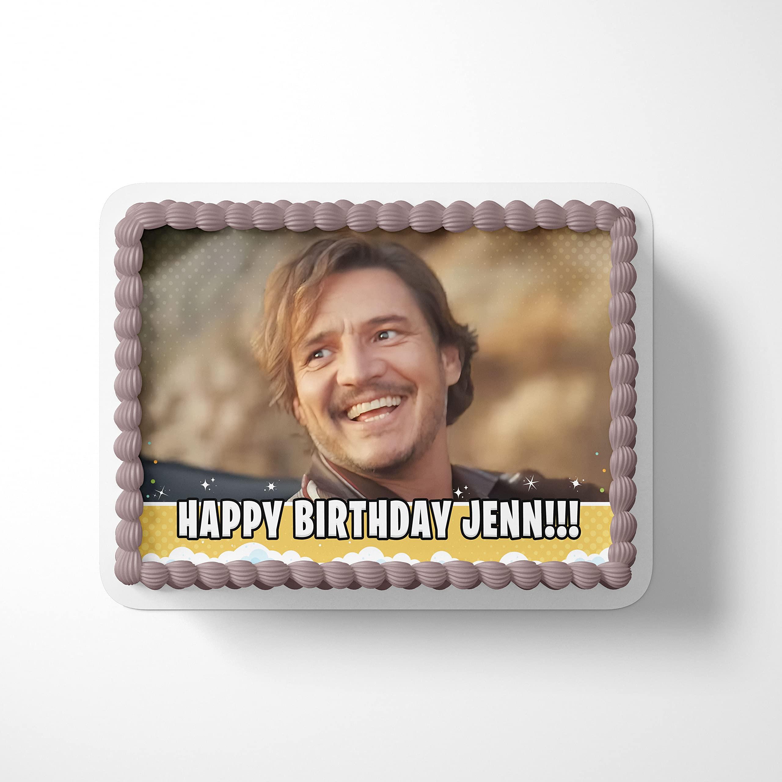 Cakecery Cakecery Pedro Pascal Edible Cake Image Topper Birthday Cake Banner 1/4 Sheet