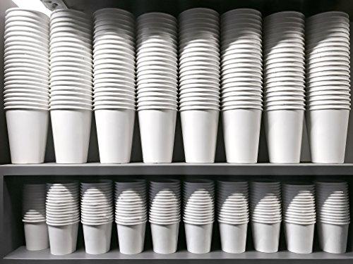 EcoQuality EcoQuality 10 oz White Hot Drink Paper Cups with White Dome Lids - 250 Count - Disposable Paper Coffee Cups perfect for Tea, Latte's, Coffee Shops, Restaurant Grade