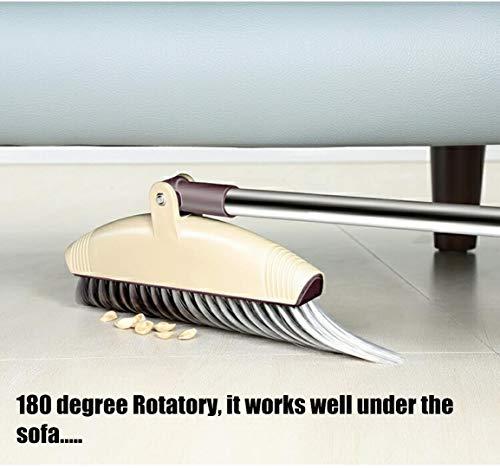 Jingyuan Kitchen Broom and Dustpan Set for Home, Outdoor Dustpan and Brush Set Comb, Small Broom and Dustpan Set, Mini Broom and Dustpan Set,Long Handled 3 Size Handle,Broom with Dustpan Comb Set Upright