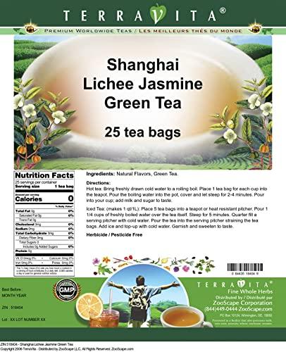 TerraVita Shanghai Lichee Jasmine Green Tea (25 tea bags, ZIN: 518404) - 3 Pack