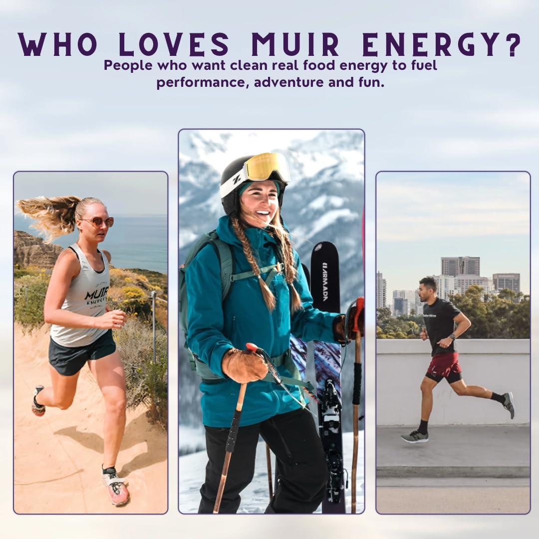 Muir Energy MUIR Energy Real Food Energy Gel Variety Pack for Endurance Athletes (Slow Burning 24 Pack)