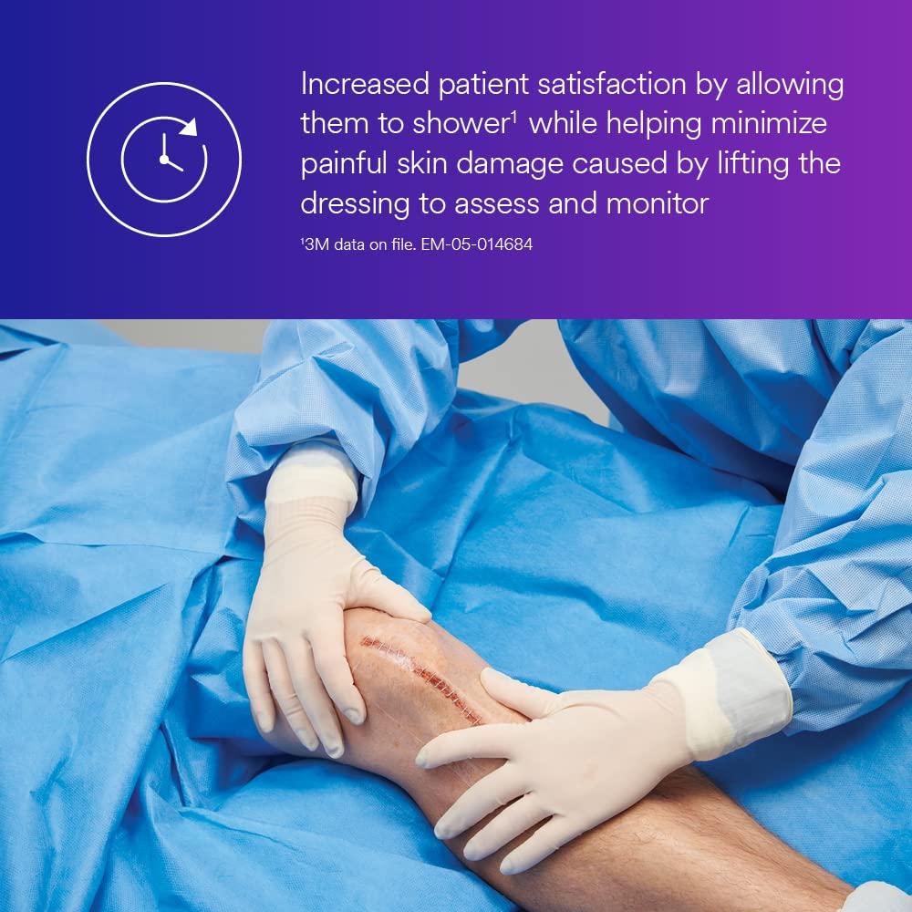 Tegaderm 3M Tegaderm Absorbent Clear Acrylic Dressing, 90800, Oval, 3 in x 3-3/4 in (7.6 cm x 9.5 cm), 10/CAR, 4 CAR/CS