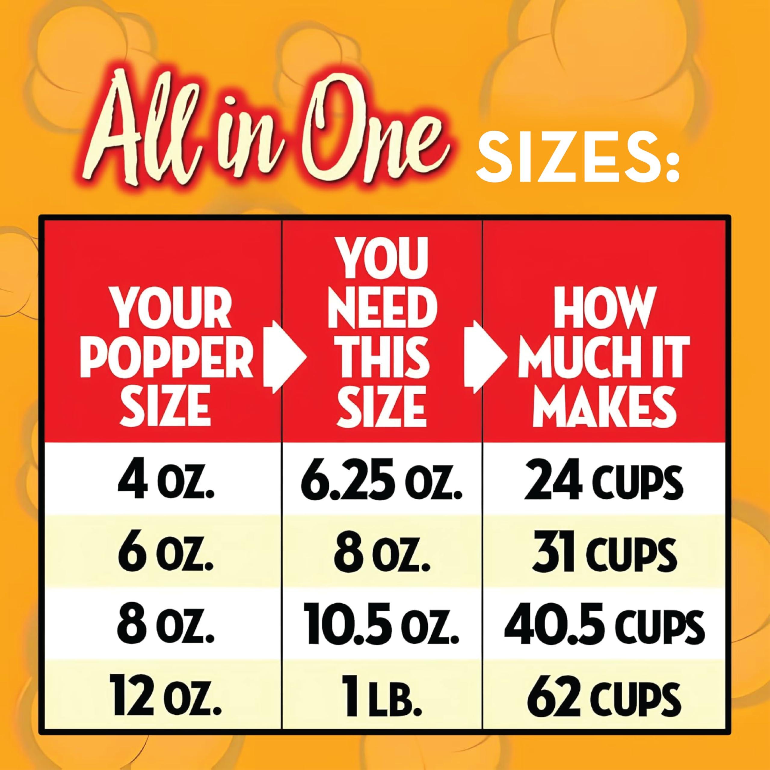 Jolly Time JOLLY TIME All in One Popcorn Kit, Portion Packets with Kernels, Oil and Salt for Movie Theater or Air Popper Machines (24 pack, 4oz Kettle)