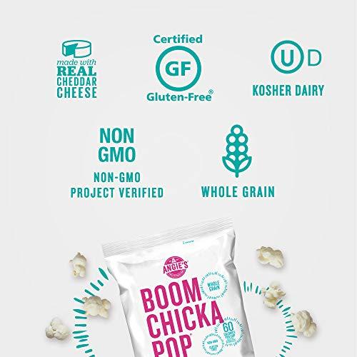 Angie’s BOOMCHICKAPOP Angie\'s BOOMCHICKAPOP White Cheddar Popcorn, 4.5 oz. (Pack of 12)
