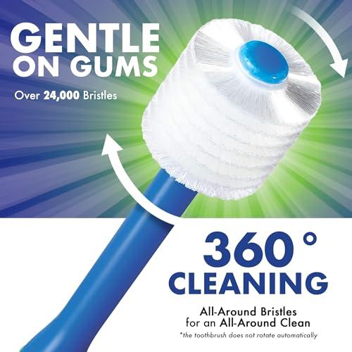 Brilliant Brilliant Oral Care Baby Toothbrush with Soft Bristles and Round Head, for a Toddler Approved, Easy to Use All-Around Clean Mouth, Ages 0-2 Years, Blue, 1 Pack