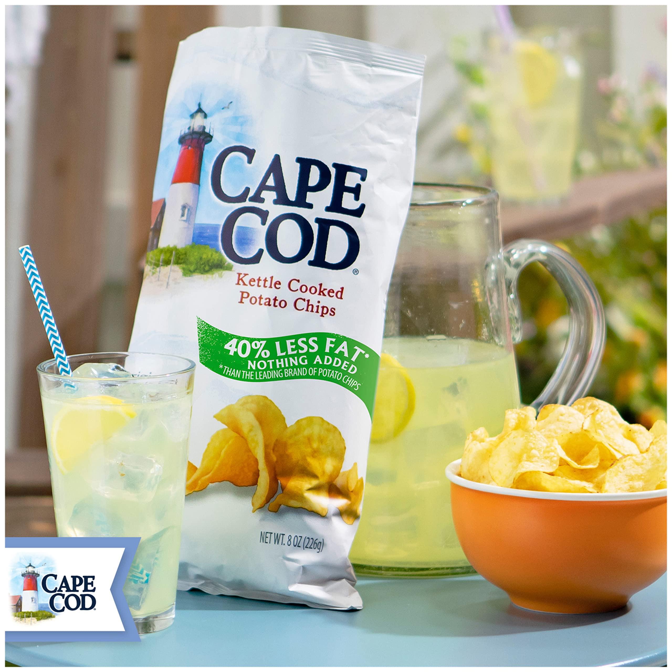 Cape Cod Cape Cod Potato Chips, Less Fat Original Kettle Chips, 8 Oz