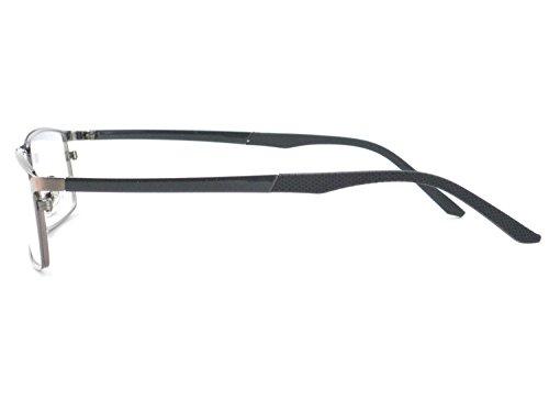 AISSUARVEY AISSUARVEY Men's Optical Eyewear Frame Reading Glasses Metal Classic Full Rim with Clear Lenses Y9422 (Brown)