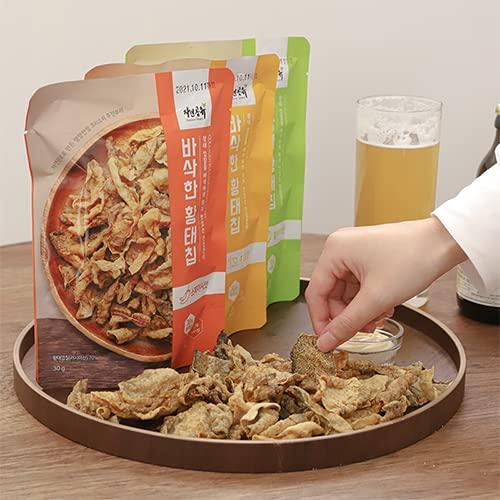 Daelim comprehensive food JAYEON GONGYU Korean Pollack Chips (Spicy) - Variety chips | Variety chips snack packs | Chips & Crisps