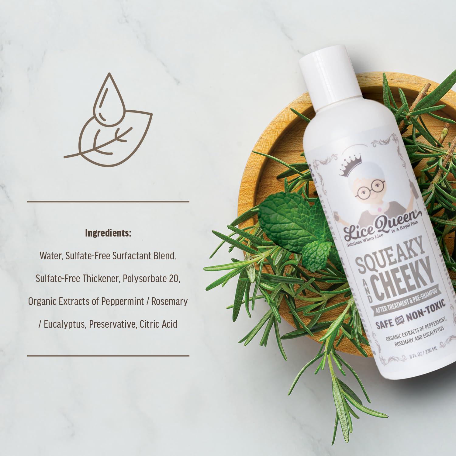 Lice Queen Lice Queen Lice Prevention Shampoo - Lice Shampoo That Kills Eggs and Lice with Citronella, Peppermint & Rosemary (8 Fl Oz / 237ml) - Safe for Daily Use - Sulfate & Paraben Free - All Hair Types