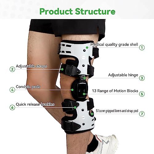 Orthomen Orthomen OA Unloader Knee Brace - Support for Arthritis Pain, Osteoarthritis, Cartilage Defect Repair, Avascular Necrosis, Bone on Bone Knee Joint Pain and Degeneration (Medial/Inside - Right)
