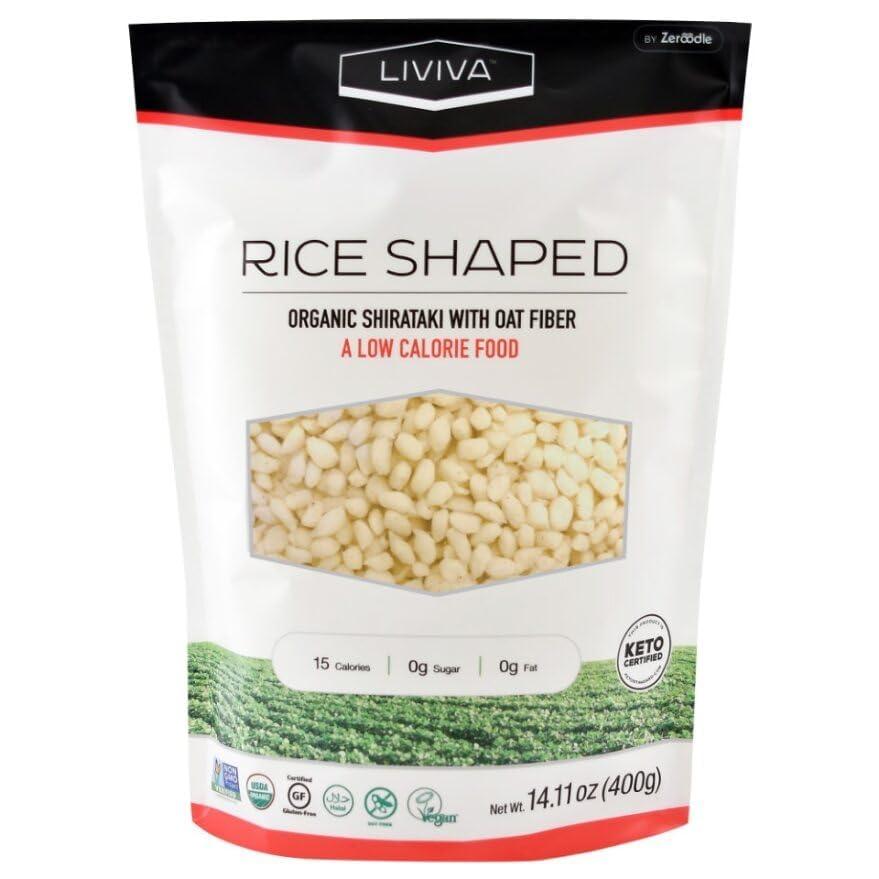 LIVIVA LIVIVA Low Carb Shirataki KETO Variety Pk Noodle Pasta (1 Rice 1 Spaghetti 1 Penne) Diabetic Friendly - Certified Keto, Gluten Free, Non-GMO, Organic, Halal, Kosher, Plant-Based Ready to Serve in minutes