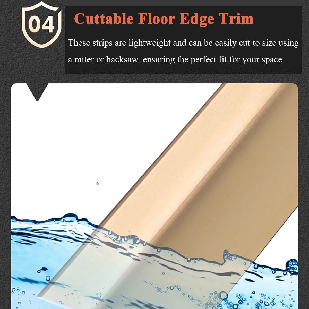 BYZOMU Doorway Floor Transition Strip Metal, Black Gold Gray Silver 1.5-2cm Height Threshold Ramp for Entryway, Edge Trim Laminate Flooring to The Carpet, Bedroom Livingroom Office Kitchen Reducer (Color :