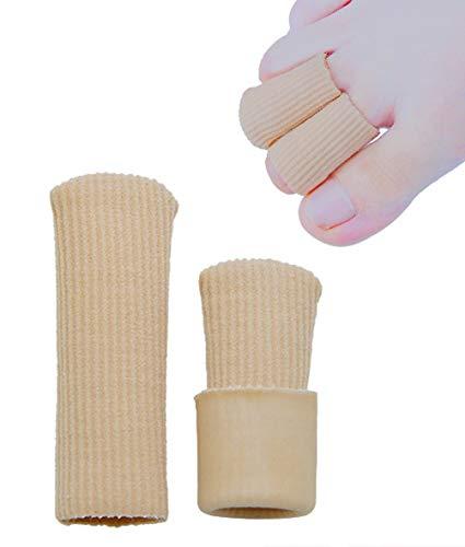 Sohler SOHLER 6 Packs Closed Toe Caps Finger Covers Sleeve Protectors, Elastic Fabric Lined with Soft Gel (Large 1"x 2-1/2")