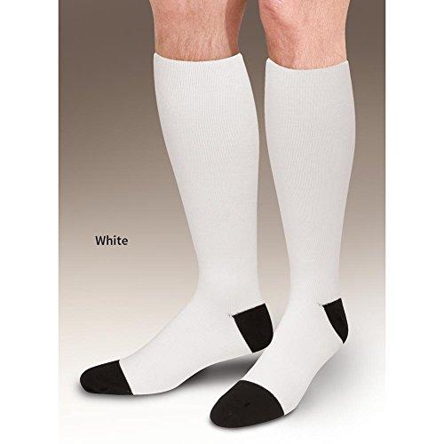 Celeste Stein Prince Daniel Men's Therapeutic Compression Sock, White, 8-15 mmHg, Mild