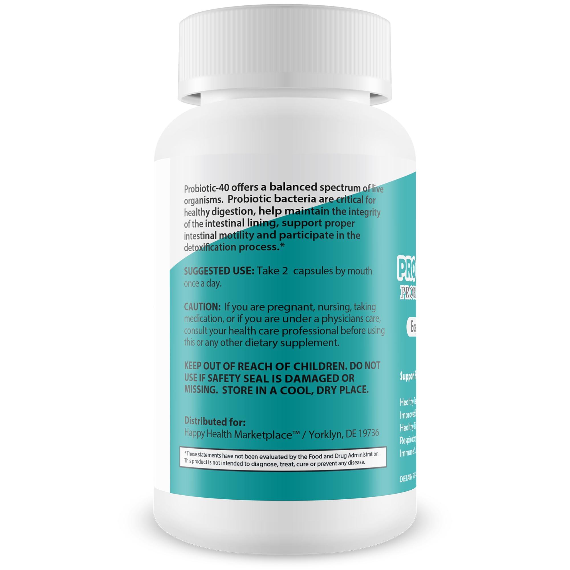 Generic Pro Oral Health Probiotics & Prebiotics - Oral Probiotics for Mouth & Bad Breath - Easy Swallow Capsules - Our Best Oral Health Probiotics Bad Breath Blend - 40 Billion CFU