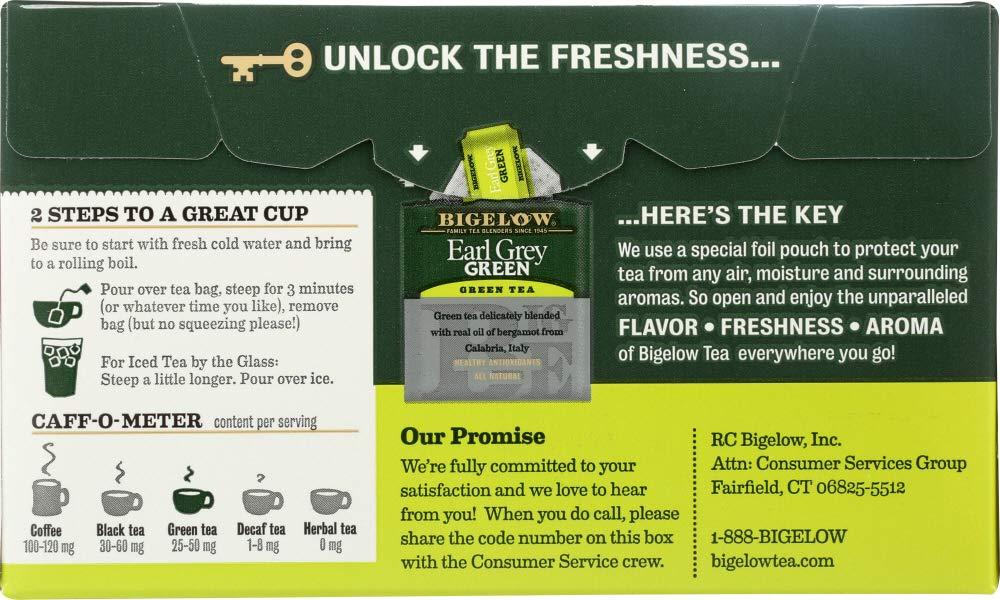 Bigelow Bigelow Tea Green Tea - Earl Grey - Case of 6 - 20 BAG
