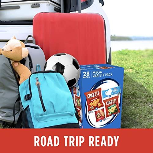 Cheez-It Kellogg's Mega Variety Pack, Lunch Snacks, Office and Kids Snacks, Variety Pack, 28.1oz Box (28 Packs)