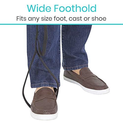 Vive Vive Multi-Loop Leg Lifter Strap (41 Inches) - Rigid for Getting in and Out of Bed, Couch, Car and Wheelchair - Hip and Knee Surgery Recovery Kit with Hand Grips - for Adults, Elderly, Women and Men