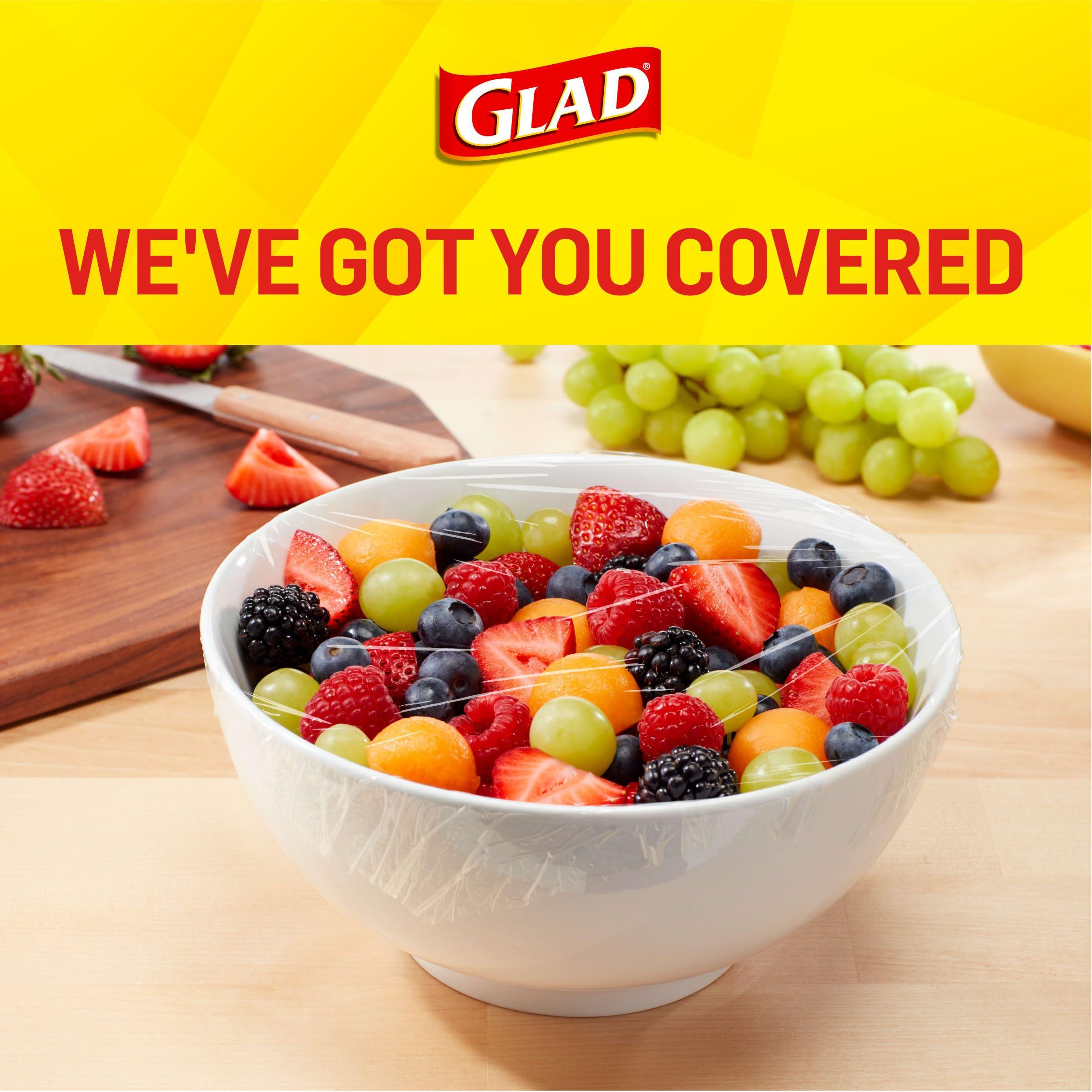 Glad Glad Cling N Seal Plastic Food Wrap, 200 Square Foot Roll, Pack of 12, Pack May Vary