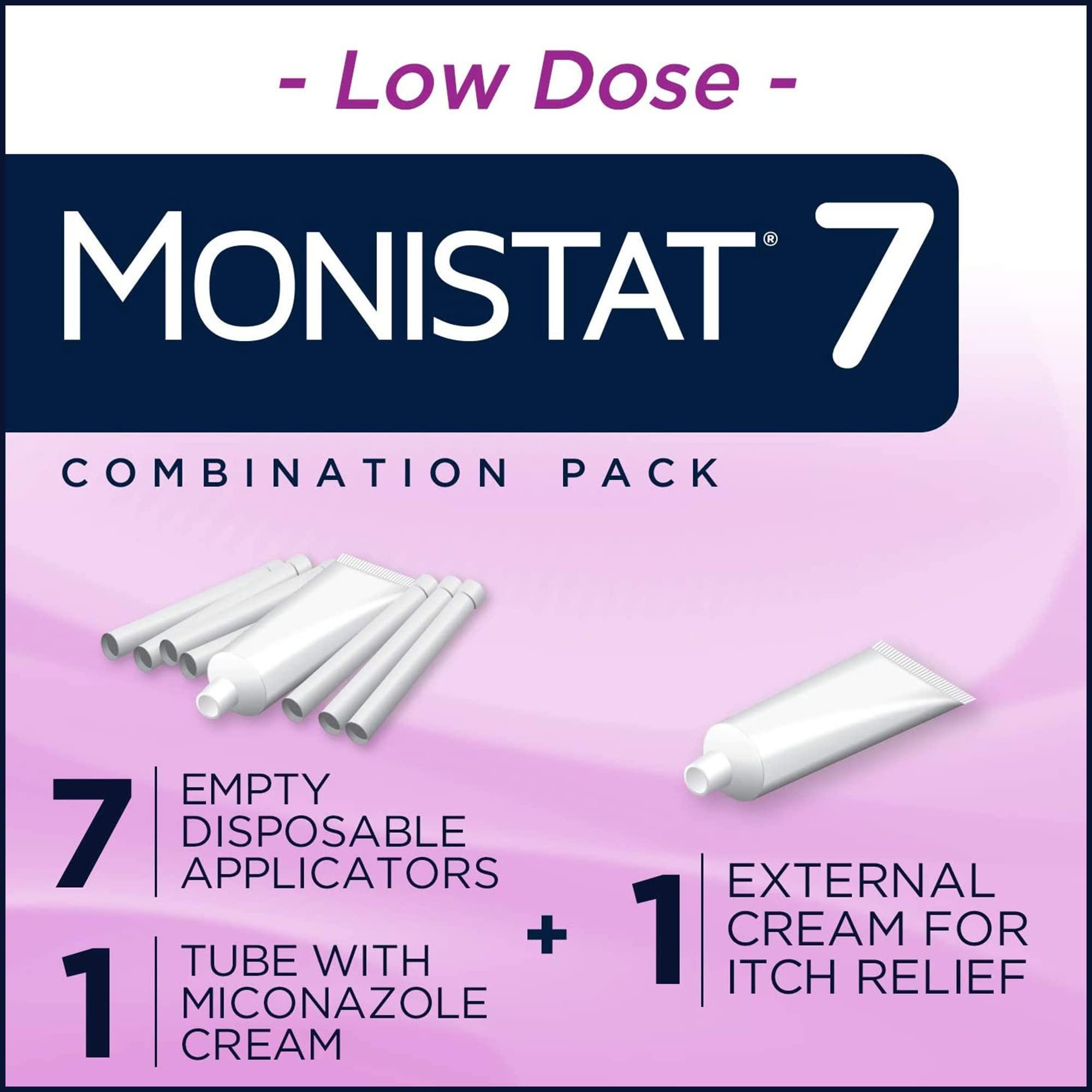 Monistat Monistat 7 Day Yeast Infection Treatment for Women, 7 Miconazole Cream Applications with Disposable Applicators + 10 fl oz Boric Acid Feminine Cleanser