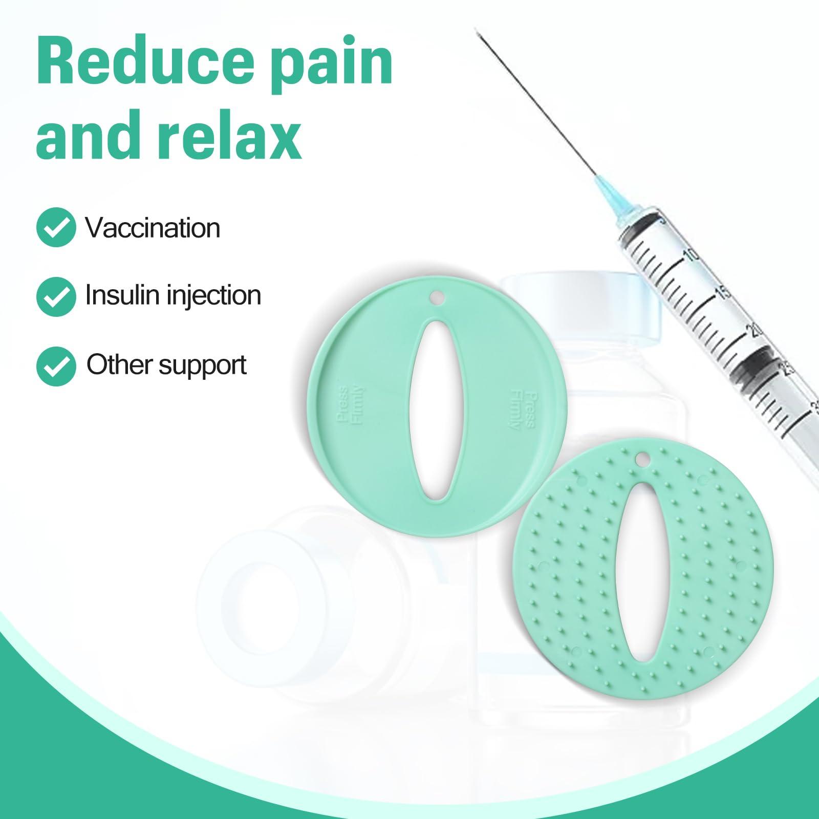 Pumwoy Shot Blocker, Pain Relief for Injections,Shot Pain Reducer,Reusable Injection Auxiliary Pad for Kids,Adults(Green)