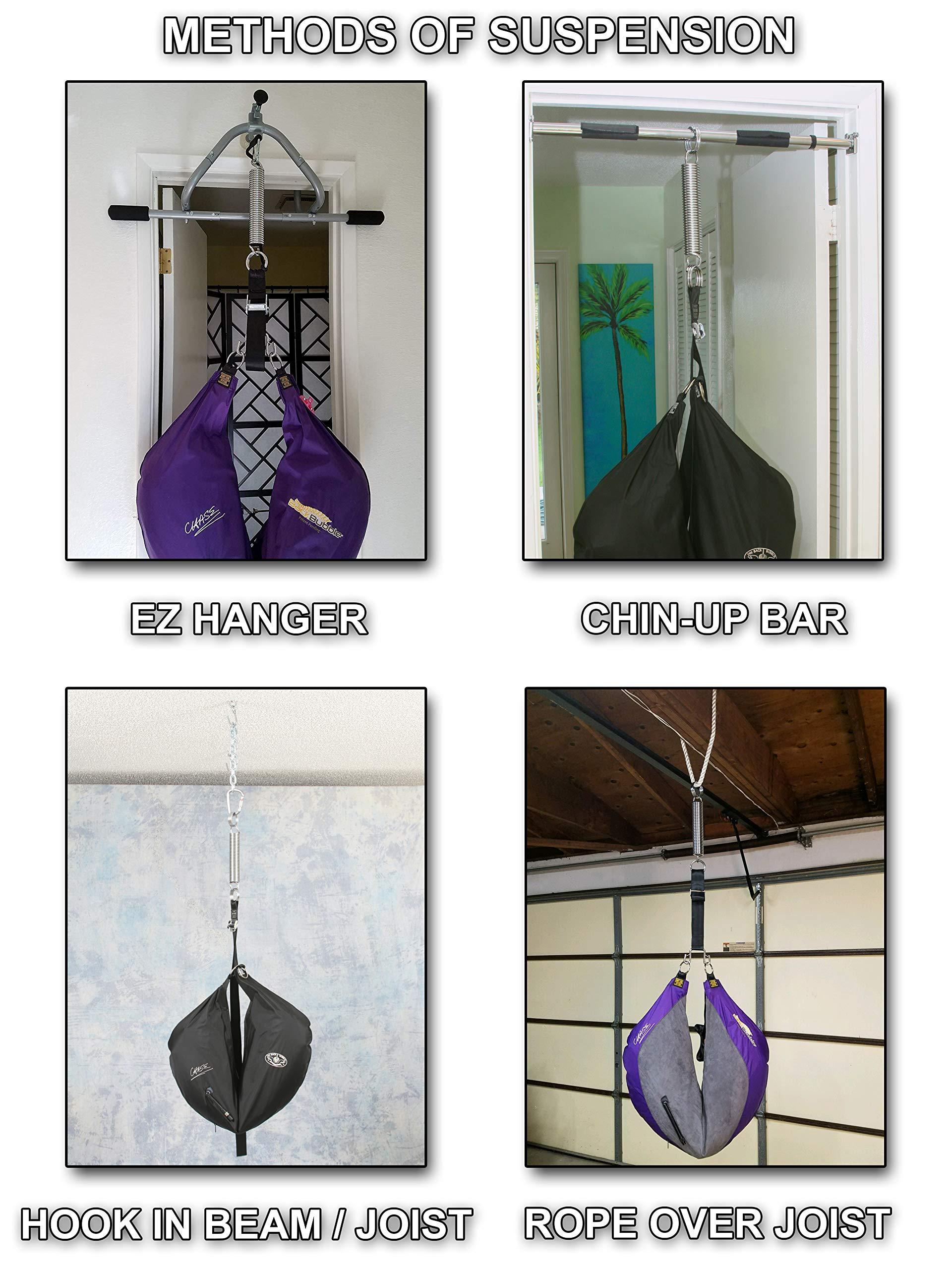 Back Bubble Back Bubble Deluxe Model with Chin-up Bar for Suspension. Portable Spinal Decompression, Back Stretching, Back Traction, Lower Back Pain & Sciatic Relief, Patents Pending