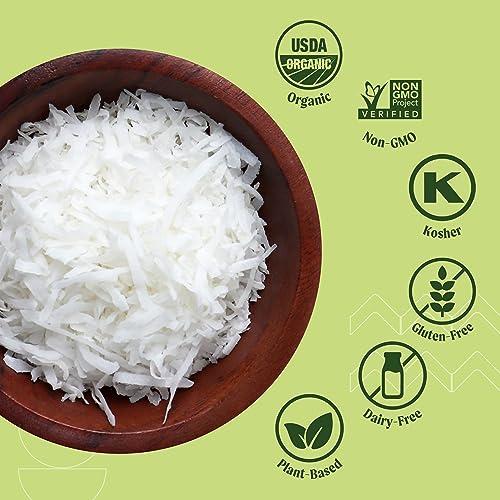 Fiesta Tropicalé Unsweetened Coconut Flakes, 8 Oz (Pack of 3) - Raw Organic Dried Coconut Flakes, Gluten Free, Shredded Coconut Perfect for Vegan Baking, Smoothies, and Keto Recipes - Fiesta Tropical