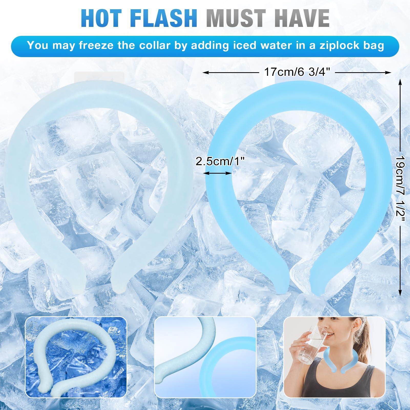 WILLOW WEAVE Cooling Neck Wraps Neck Cooling Tube Neck Coolers for Hot Weather, Easy to Wear Neck Ice Pack Wrap, Keeping Cool in The Heat, Instant Cooling Refresh for Hot Flashes Menopause Outworks(Blue)