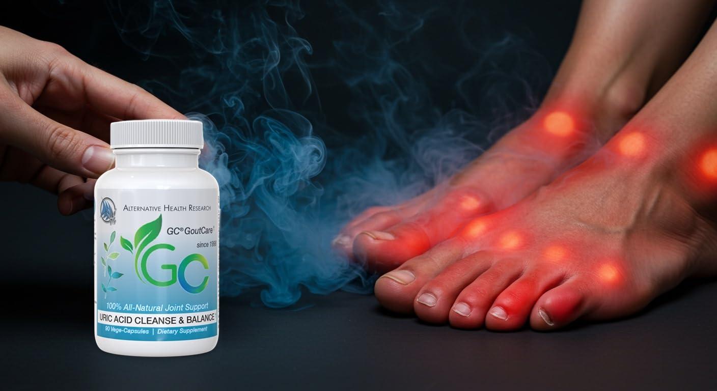Alternative Health Research LLC GC GoutCare: Uric Acid Control | Uric Acid Prevention | Joint Health Supplement | Joint Relief | with Turmeric, Celery Seed Extract, Milk Thistle and More | 90 Capsules per Bottle | Non-GMO