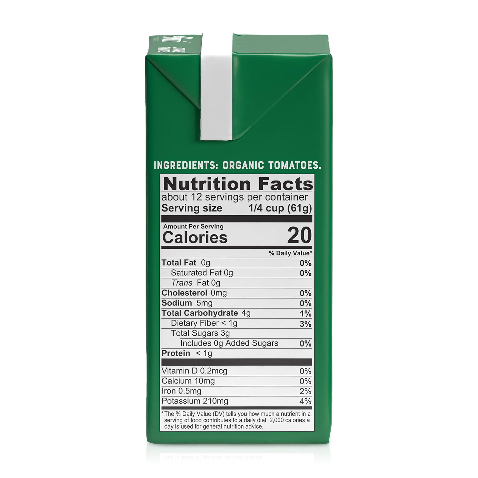 POMI\' Pom Organic Strained Tomatoes - Creamy, Velvety Puree - 100% Fresh Italian Tomatoes, Made in Italy - No additives, Kosher, Non-GMO, USDA Certified Organic - 26.46oz BPA-Free Carton (Pack of 12)