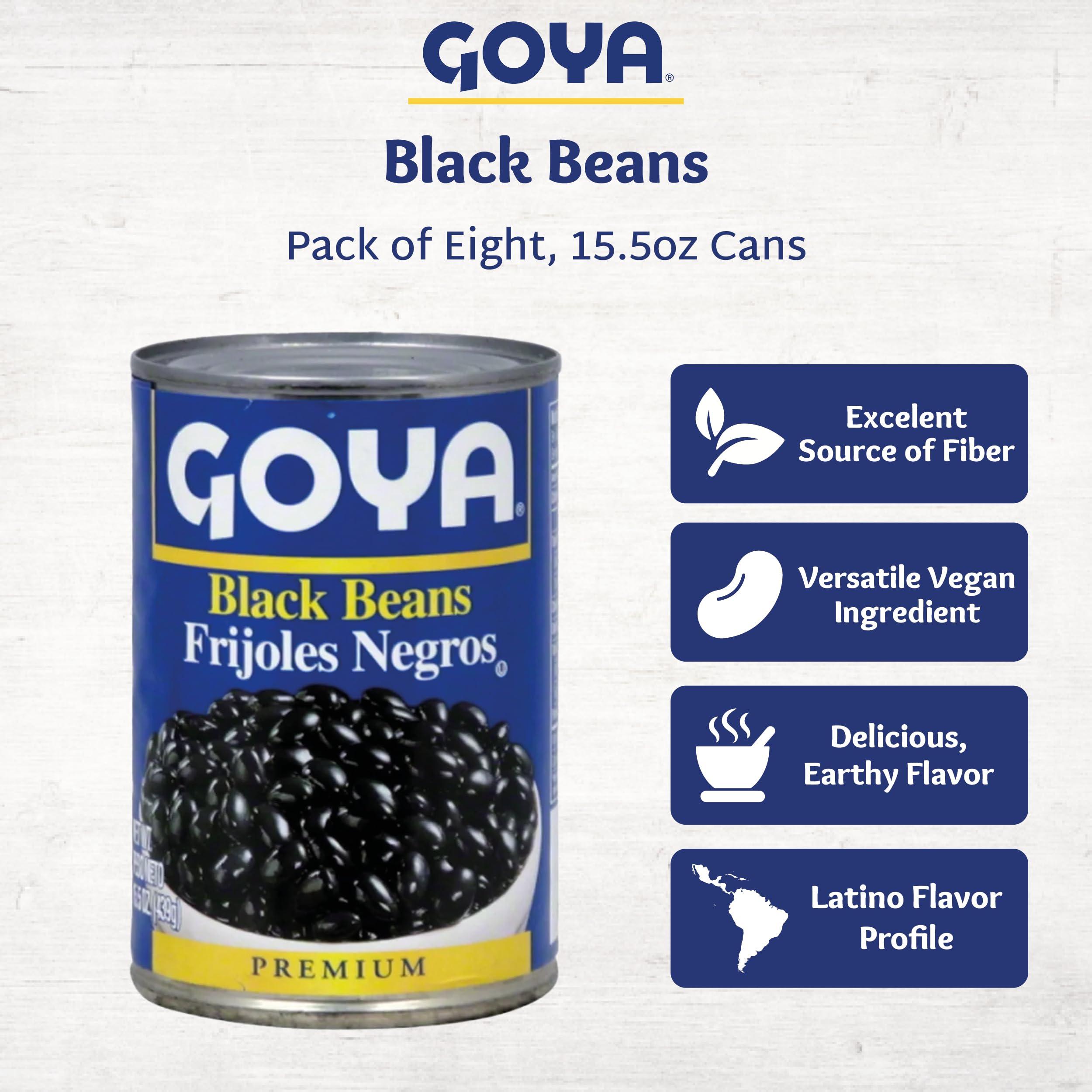 Goya Goya Foods Black Beans, 15.5 Ounce (Pack of 8)