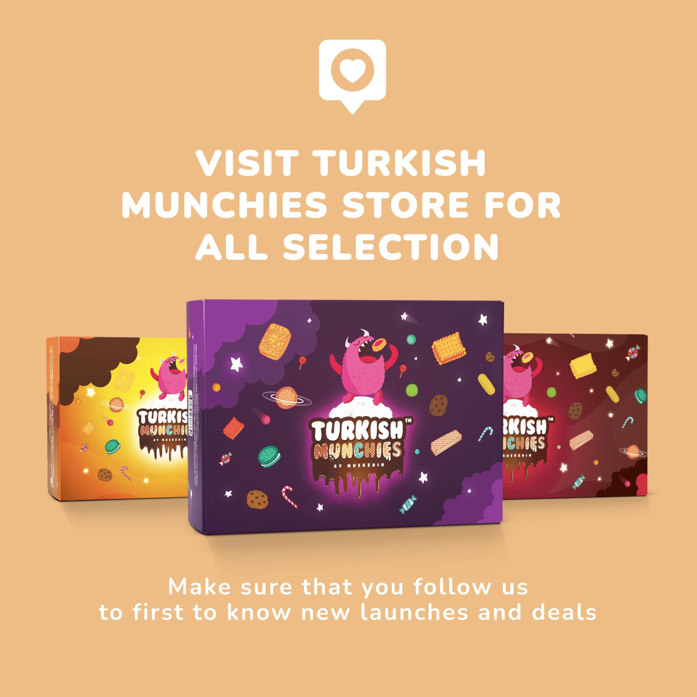 Turkish Munchies by Muekzoin International Snack Box | Premium Exotic Foreign Snacks | Unique Snack Food Gifts | Try Extraordinary Turkish Snacks | Candies from Around the World (Midi Green)
