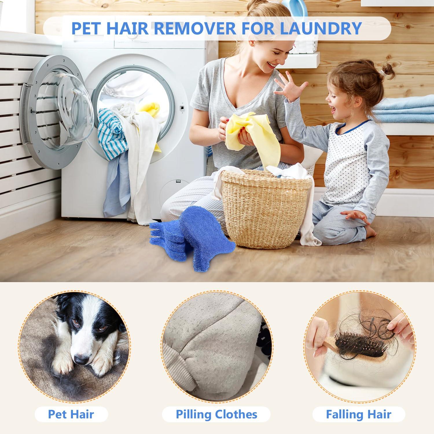 iaredon Pet Hair Remover Balls for Laundry, 4PCS-Dog Hair Catcher Laundry for Dryer Reusable Fur Hair Catcher Washer Machine Anti Winding Pet Hair Lint Catcher Pet