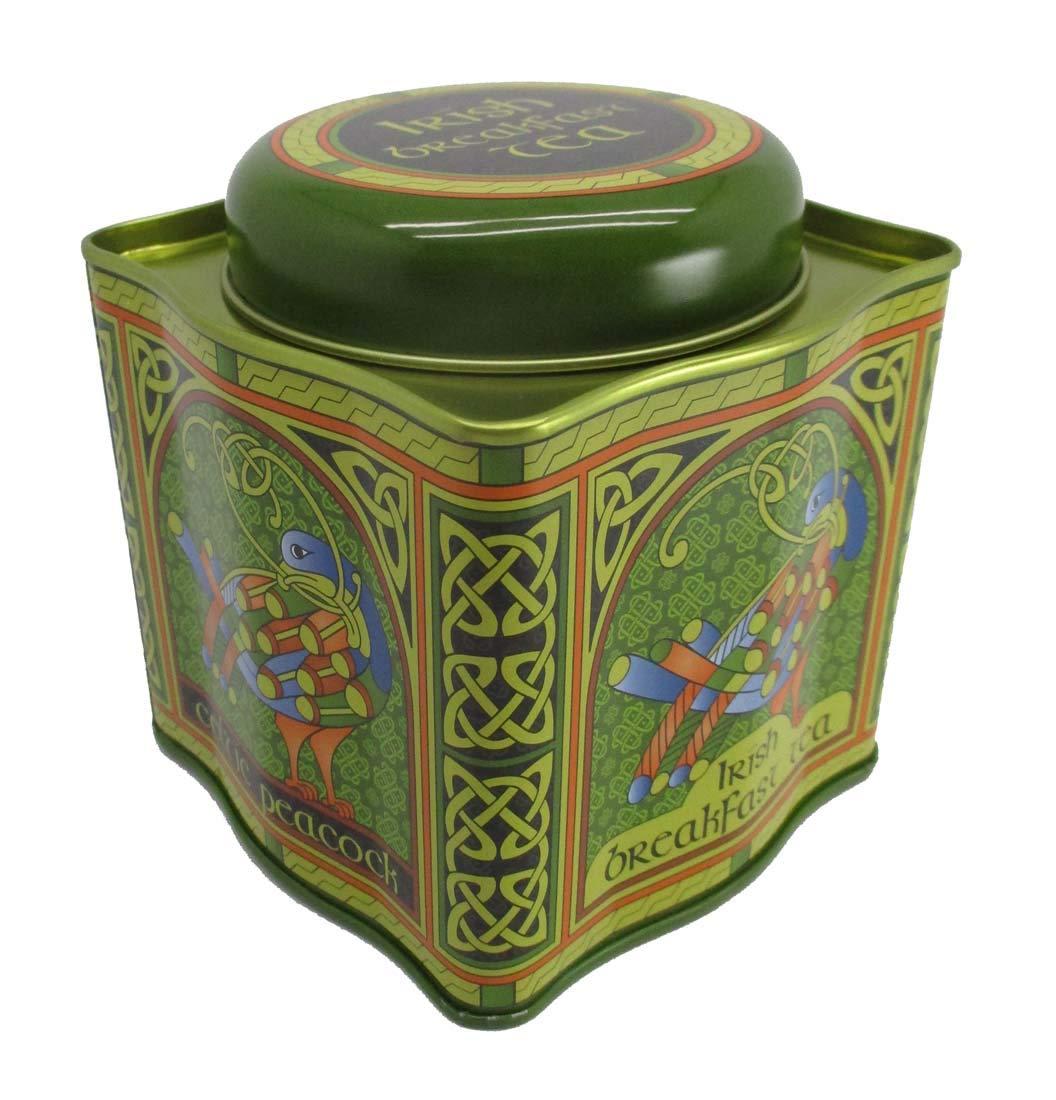 Royal Tara Irish Breakfast Tea - Celtic Peacock Irish Weave Designed Tin, 1pack, 50 count