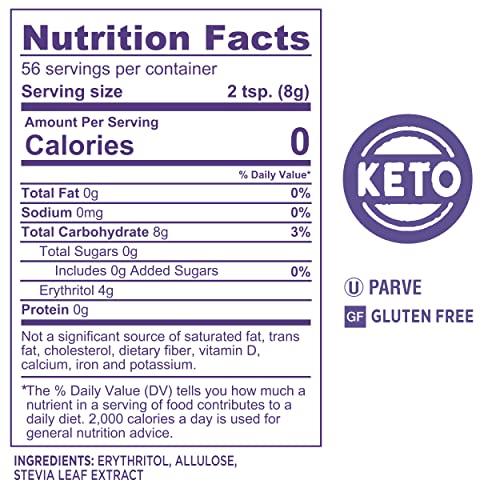 SPLENDA SPLENDA Magic Baker Zero Calorie Plant Based Granulated Baking Blend with Stevia, Erythritol and Allulose – Zero Sugar, Keto Friendly, 1lb (16 oz) Pouch (Pack of 1), White